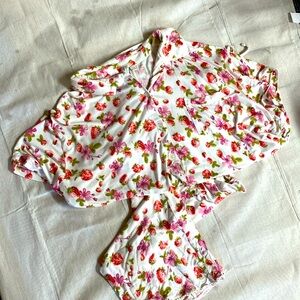 Strawberry design 2pc pj set